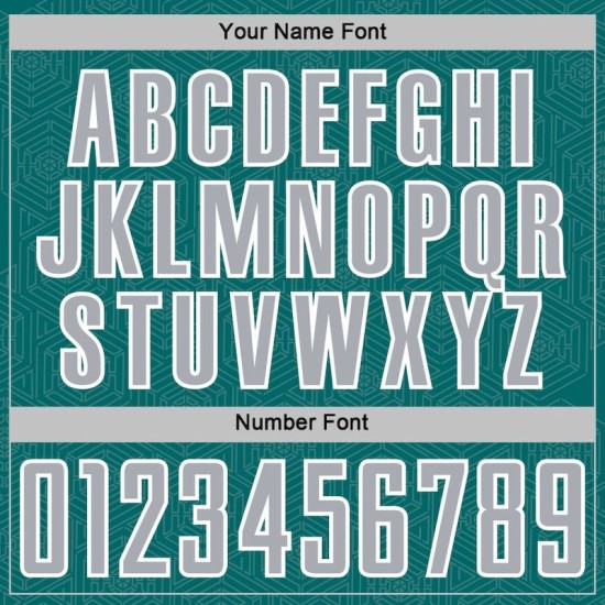 Sublimation Gray-White Geometric Uniform Jersey Custom Shape Soccer Sports Teal