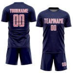 Sports Pink-White Geometric Soccer Sublimation Jersey Custom Medium Uniform Navy Shape