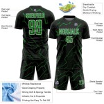 Sports Grass Green-White Sublimation Black Lightning Custom Uniform Soccer Jersey