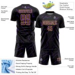 Soccer Purple-Yellow Jersey Uniform Lightning Black Sublimation Custom Sports