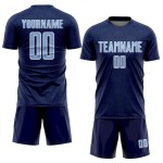 Light Uniform Jersey Geometric Sports Blue-White Soccer Shape Custom Navy Sublimation