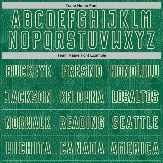 Kelly Sports Shape Jersey Sublimation Custom Uniform Geometric Cream Green Soccer