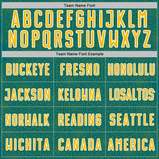 Jersey Teal Shape Custom Gold-White Geometric Soccer Sublimation Sports Uniform