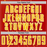 Jersey Sublimation Soccer Lightning Gold-White Sports Red Custom Uniform