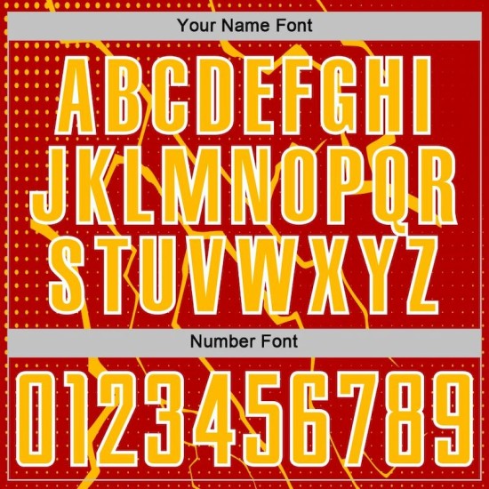 Jersey Sublimation Soccer Lightning Gold-White Sports Red Custom Uniform