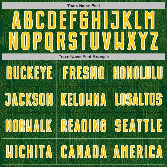 Jersey Sublimation Shape Uniform Custom Green Geometric Soccer Yellow-White Sports