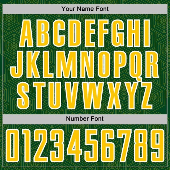 Jersey Sublimation Shape Uniform Custom Green Geometric Soccer Yellow-White Sports