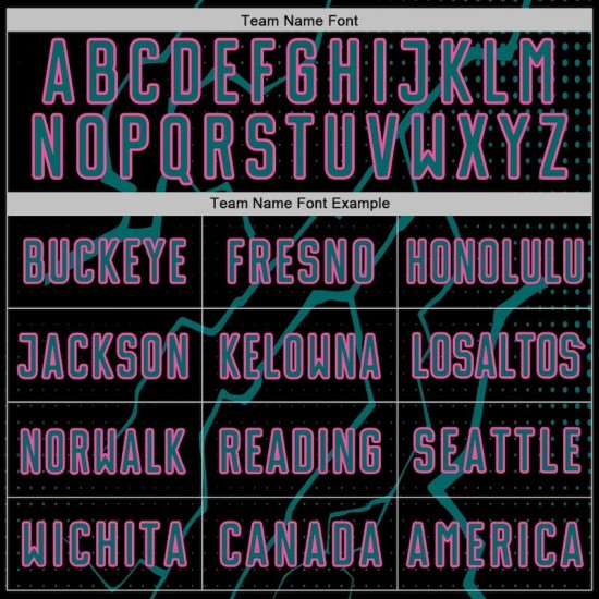 Jersey Soccer Sports Uniform Black Custom Teal-Pink Sublimation Lightning