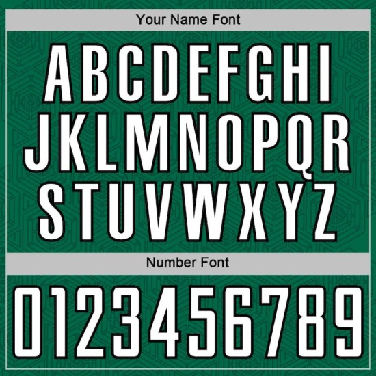 Jersey Shape Sublimation Uniform Green Geometric Soccer Kelly White-Black Custom Sports