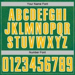 Green Kelly Shape Uniform Jersey Gold-White Custom Sports Soccer Sublimation Geometric