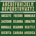 Green Geometric Shape Custom Jersey Sports Sublimation Uniform Gold-White Soccer Old