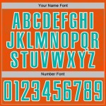 Custom Orange Uniform Sublimation Soccer Jersey Geometric Sports Shape Aqua-White