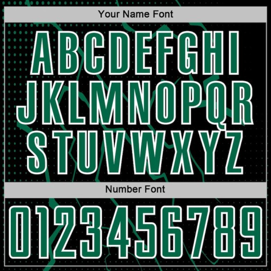 Black Jersey Sports Kelly Soccer Sublimation Custom Green-White Uniform Lightning