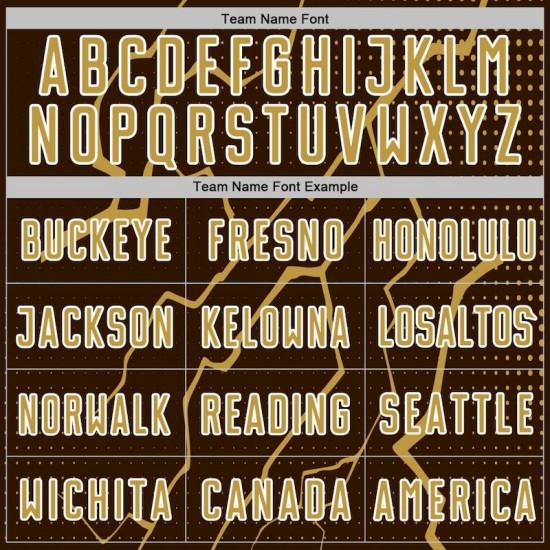 Uniform Sublimation Lightning Jersey Sports Custom Gold-White Soccer Brown Old