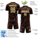 Uniform Sublimation Lightning Jersey Sports Custom Gold-White Soccer Brown Old