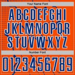 Uniform Royal-White Soccer Lightning Sports Sublimation Orange Custom Jersey