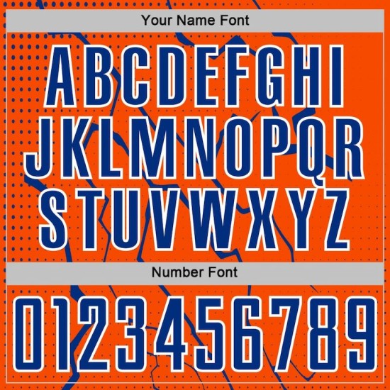 Uniform Royal-White Soccer Lightning Sports Sublimation Orange Custom Jersey