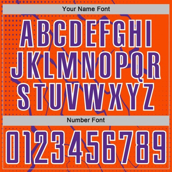 Sports Custom Sublimation Soccer Uniform Lightning Jersey Orange Purple-White