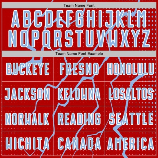 Soccer Red Light Sports Blue-White Uniform Custom Jersey Sublimation Lightning