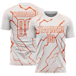 Orange Sublimation Jersey Custom White Soccer Lightning Uniform Sports