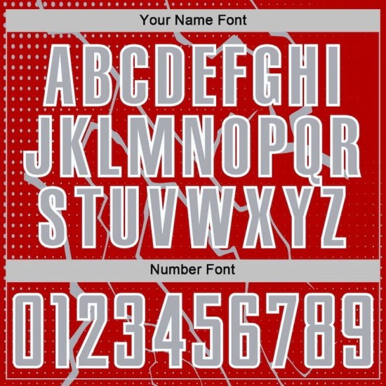 Lightning Soccer Sports Jersey Sublimation Gray-White Custom Red Uniform