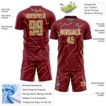 Jersey Sports Uniform Lightning Gold-White Soccer Custom Crimson Sublimation Old