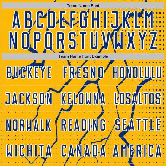 Jersey Lightning Royal-White Uniform Custom Sublimation Soccer Sports Gold