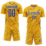 Jersey Lightning Royal-White Uniform Custom Sublimation Soccer Sports Gold