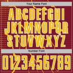 Gold-White Custom Sports Soccer Uniform Crimson Jersey Sublimation Lightning