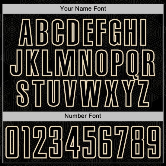 Sublimation Custom Geometric Black Soccer Jersey Shape Sports Uniform Cream