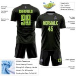 Sports Geometric Jersey Neon Shape Green-White Custom Soccer Uniform Sublimation Black