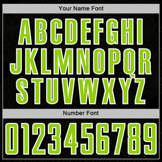 Sports Geometric Jersey Neon Shape Green-White Custom Soccer Uniform Sublimation Black