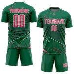 Soccer Pink-White Custom Sports Jersey Neon Green Kelly Uniform Sublimation Lines
