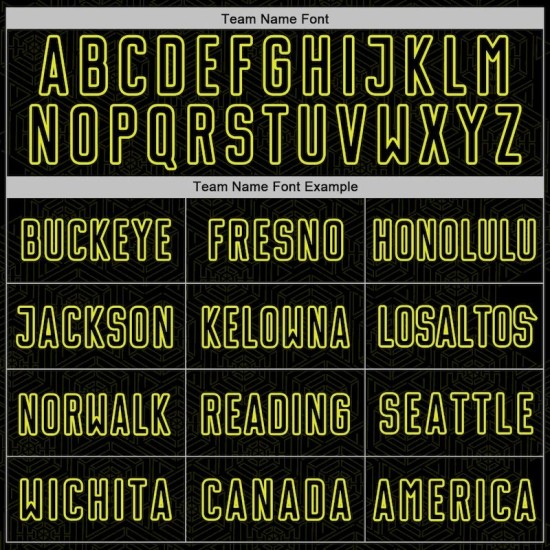 Shape Geometric Neon Sports Black Yellow Sublimation Custom Jersey Uniform Soccer