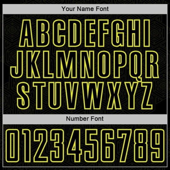 Shape Geometric Neon Sports Black Yellow Sublimation Custom Jersey Uniform Soccer