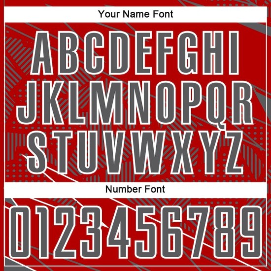 Red Jersey Steel Uniform Sports Sublimation Custom Soccer Lines Gray-White