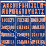 Lines Sublimation Royal Uniform Orange-White Sports Jersey Custom Soccer