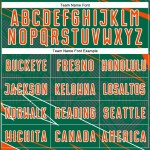 Lines Sublimation Jersey Custom Sports Orange-White Green Soccer Uniform Kelly