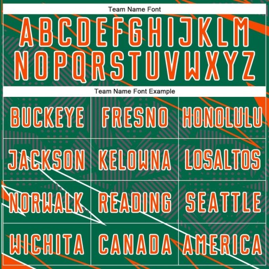 Lines Sublimation Jersey Custom Sports Orange-White Green Soccer Uniform Kelly