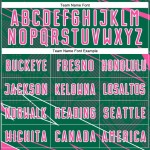 Kelly Sports Pink-White Sublimation Custom Uniform Soccer Lines Jersey Green