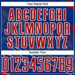 Jersey Custom Soccer Red-White Royal Sports Uniform Lines Sublimation