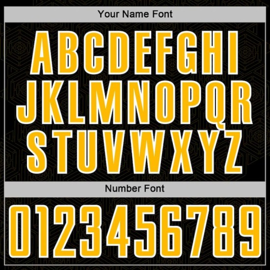 Geometric Custom Uniform Sublimation Soccer Jersey Shape Gold-White Black Sports