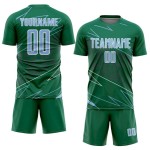 Blue-White Sports Light Sublimation Soccer Lines Green Uniform Kelly Jersey Custom