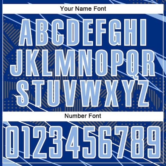 Blue-White Royal Uniform Sports Jersey Light Custom Lines Sublimation Soccer