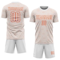 Uniform Sports Sublimation Custom Jersey Shape Orange Geometric White Soccer