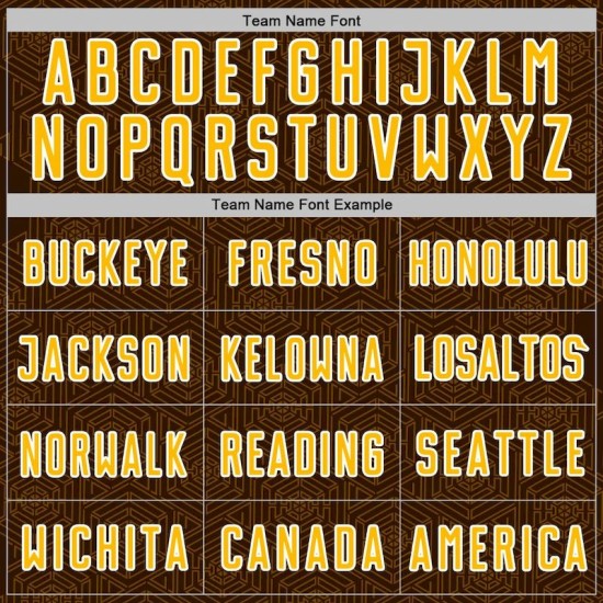 Sublimation Jersey Brown Shape Sports Geometric Uniform Gold-White Soccer Custom