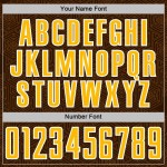 Sublimation Jersey Brown Shape Sports Geometric Uniform Gold-White Soccer Custom