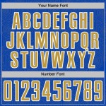 Sports Thunder Soccer Sublimation Shape Blue Geometric Jersey Uniform Gold-White Old Custom