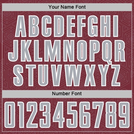 Sports Geometric Sublimation Gray-White Uniform Jersey Shape Custom Burgundy Soccer