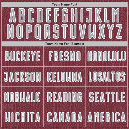 Sports Geometric Sublimation Gray-White Uniform Jersey Shape Custom Burgundy Soccer